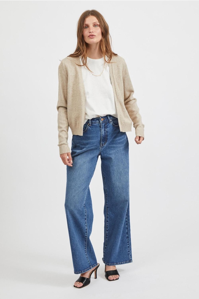 VIRIL SHORT L/S KNIT CARDIGAN-NOOS 14060800 Natural Melange